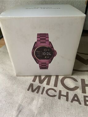 Michael Kors Metallic Purple Smartwatch with Black Display